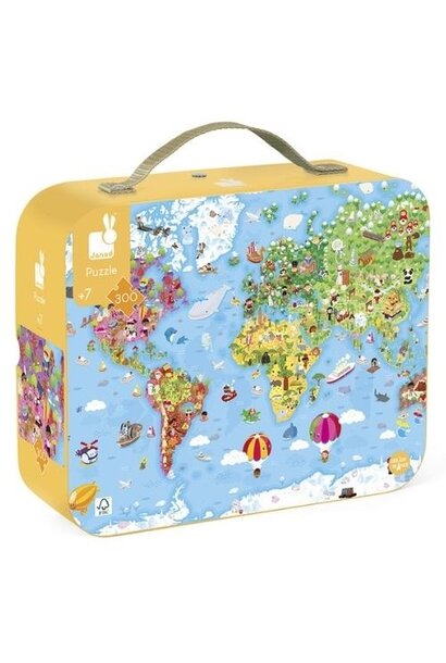 Janod legpuzzel in luxe doos - Wereld Giant | puzzel