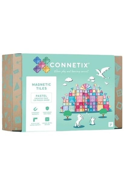 Connetix Magnetic Tiles Pastel Creative pack 120 piece | magnetische tegels
