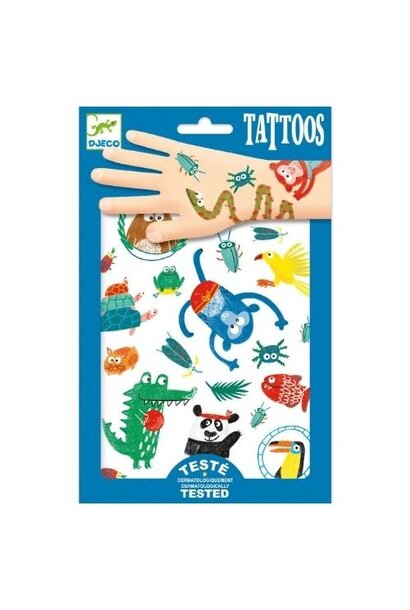 Djeco 2x Tattoo vel Dieren | plaktattoo