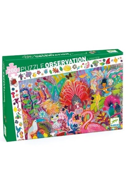 Djeco ontdekkingspuzzel Rio Carnaval - 200 stukjes | puzzel