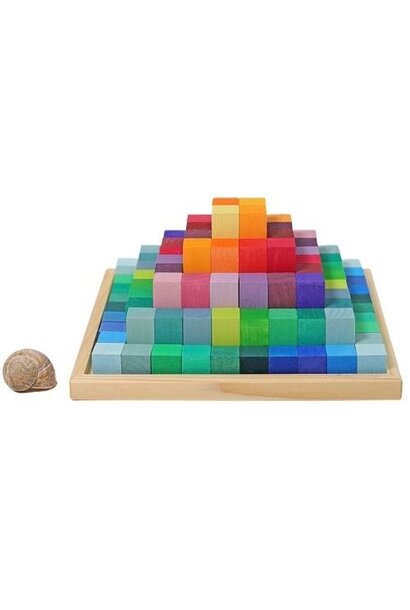 Grimm's Houten piramide blokkenset klein | speelgoed