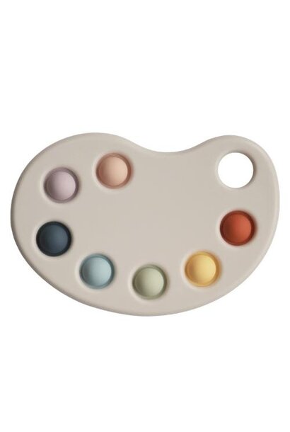 Mushie Press-Toy Paint Palette Multi | sensorisch speelgoed