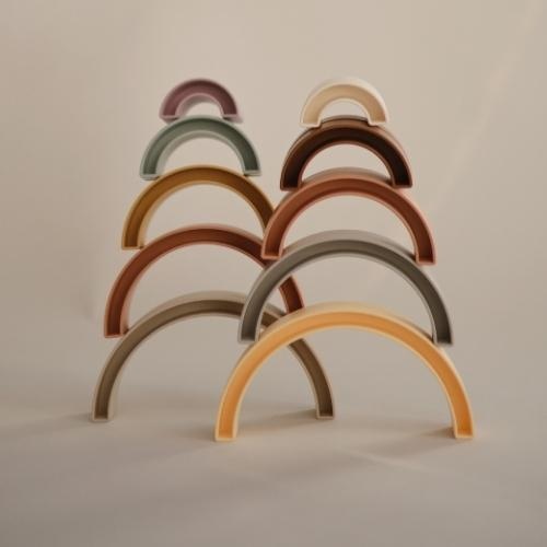 Mushie Stacking Rainbow Tropical | stapeltoren-4