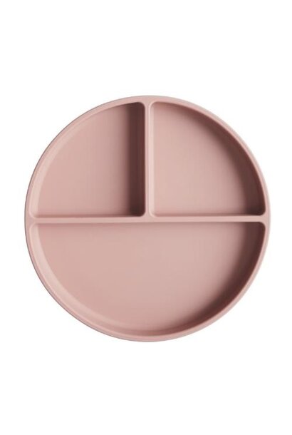 Mushie Silicone Plate Blush | bord met zuignap