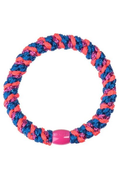 Kknekki Haarelastiekje Mix Glitter Electricbluepink | hair tie