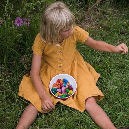 Grapat Mandala rainbow mushrooms van houten paddenstoelen | speelgoed-3