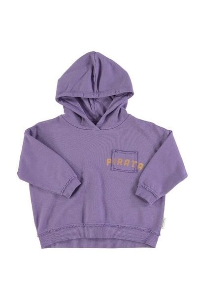 Piupiuchick Hoodie Purple w. "pirata" print | trui