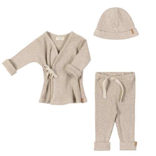 Nixnut Rib Beanie Beige muts Labels for Little Ones Labels for Little Ones