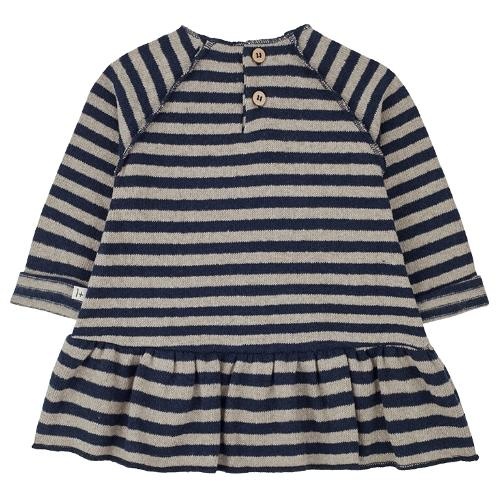 1+ in the family bertha baby dress navy-taupe | jurk-6