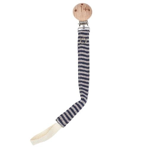 1+ in the family aina baby pacifier clip navy-taupe | speenkoord-1