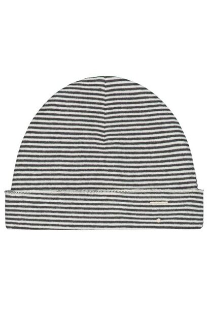 Gray Label Baby Beanie Nearly Black - Cream | muts