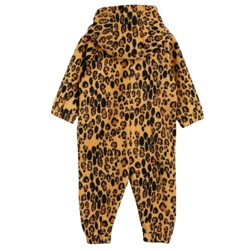 Mini Rodini Basic Leopard fleece onesie Beige | pilotenpak-8