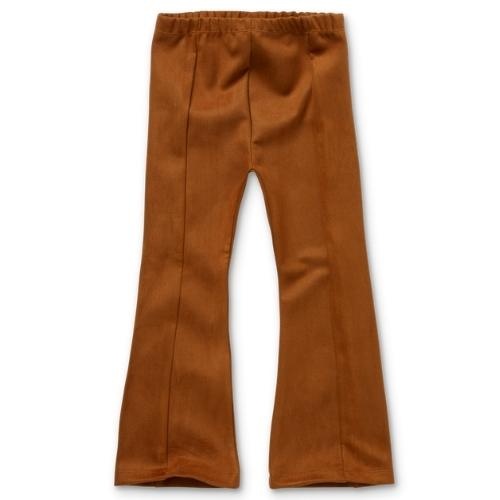 Sproet & Sprout Suede flair pants Chestnut | broek-1