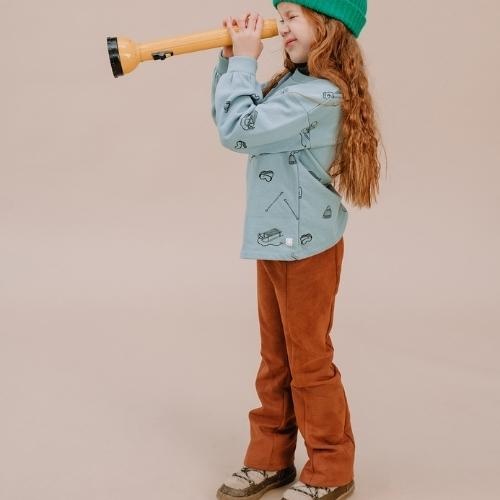 Sproet & Sprout Suede flair pants Chestnut | broek-2