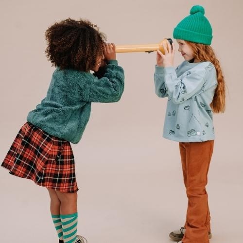 Sproet & Sprout Suede flair pants Chestnut | broek-3