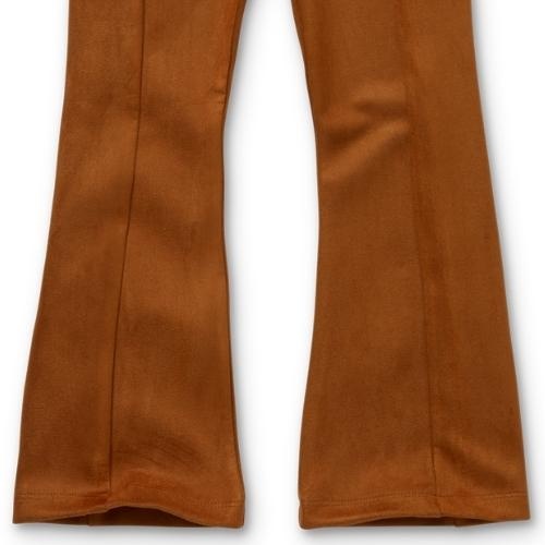 Sproet & Sprout Suede flair pants Chestnut | broek-5