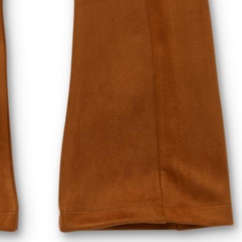Sproet & Sprout Suede flair pants Chestnut | broek-6