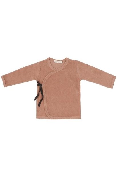 Phil&Phae Frotté baby cardigan pink clay | wikkeltop