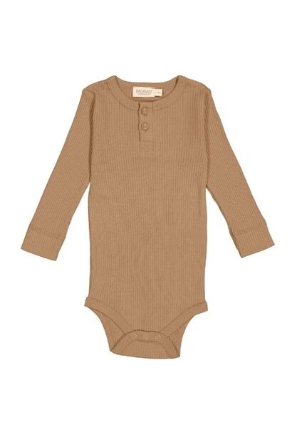 MarMar Copenhagen Body LS Baby Modal Cumin | romper