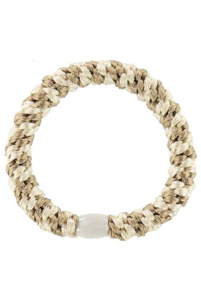 Kknekki Haarelastiekje Stripe Beige Ivory | hair tie