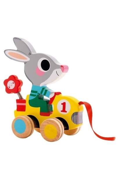 Djeco trekdier "Roulapic" konijn | speelgoed