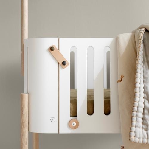 Oliver Furniture Co-sleeper incl. bench conversion white-oak | wieg-10