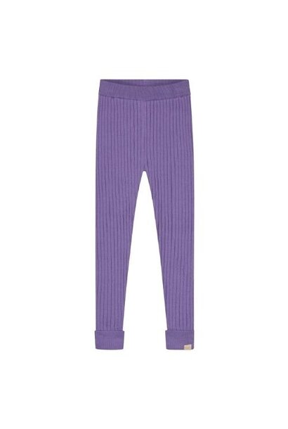 Yuki Knitted Legging Big Rib - Violet | broek