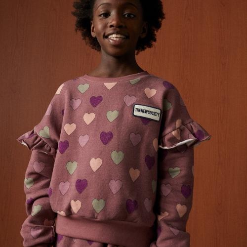 The New Society Christy Sweater Hearts | trui-2