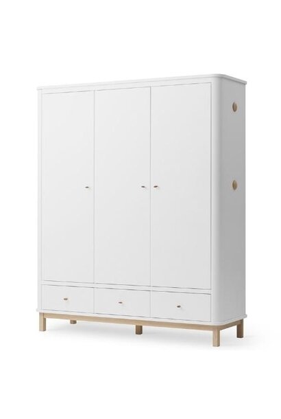 Oliver Furniture Wardrobe 3 doors white-oak | kledingkast