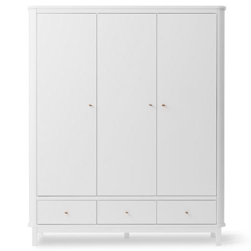 Oliver Furniture Wardrobe 3 doors white | kledingkast-3