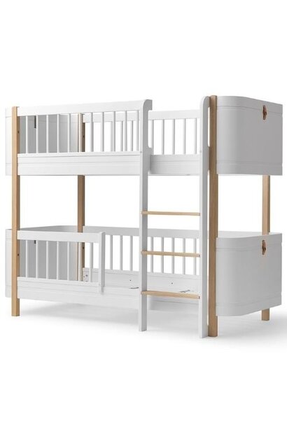 Oliver Furniture Mini+ low bunk bed 68x162cm white-oak | stapelbed