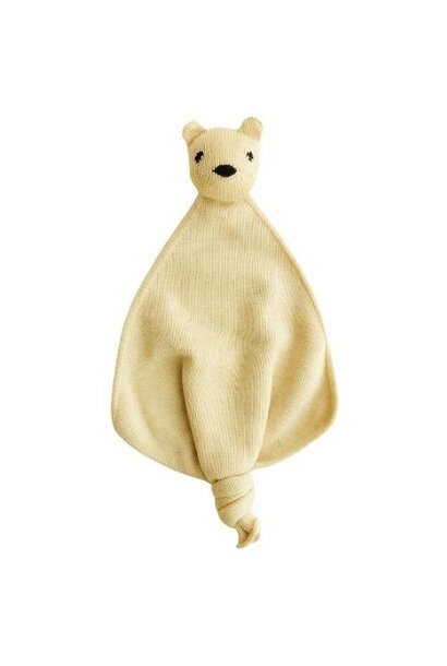 Hvid Teddy Tokki light yellow | knuffeldoek