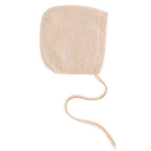 Hvid bonnet newborn oat | muts-1