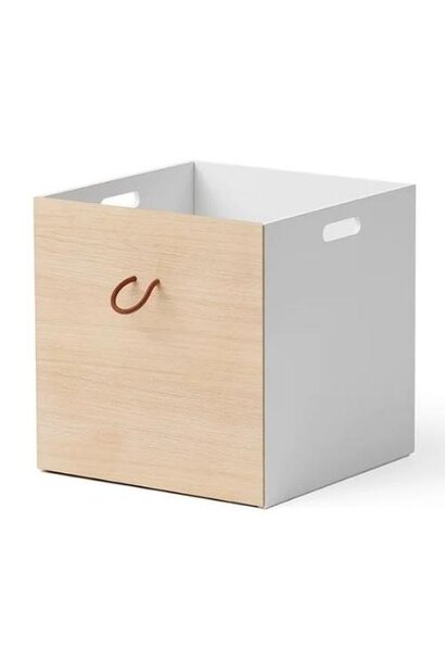Oliver Furniture Boxes 3 pcs. white-oak for shelving unit | opbergdoos
