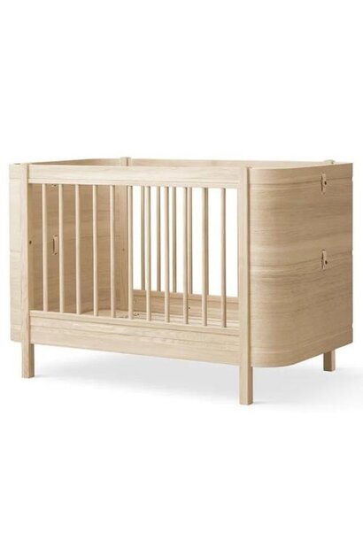 Oliver Furniture Mini+ cot bed incl. junior kit 68x122-162 cm oak | meegroeibed