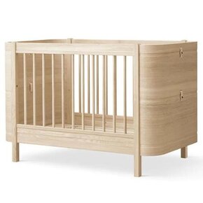 Oliver Furniture Mini+ cot bed excl. junior kit 68x122 cm oak | ledikant