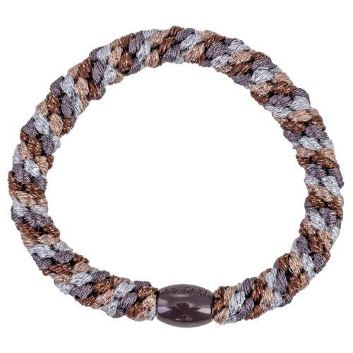Kknekki Haarelastiekje Mix Glitter Brown Silver | hair tie-1