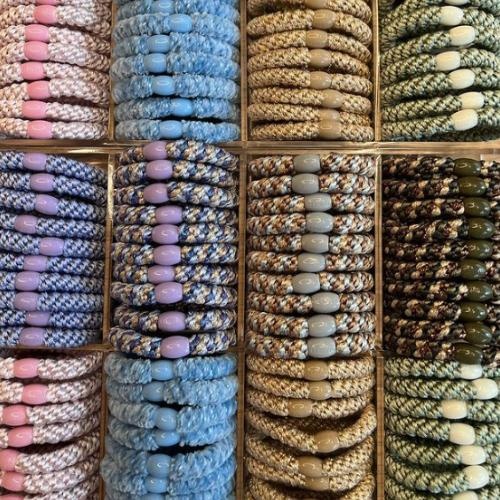 Kknekki Haarelastiekje Mix Glitter Brown Silver | hair tie-4