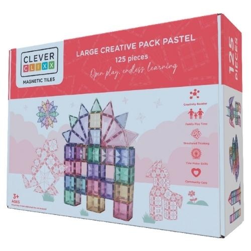 Cleverclixx Large Creative Pack Pastel 125 piece | magnetische tegels-1