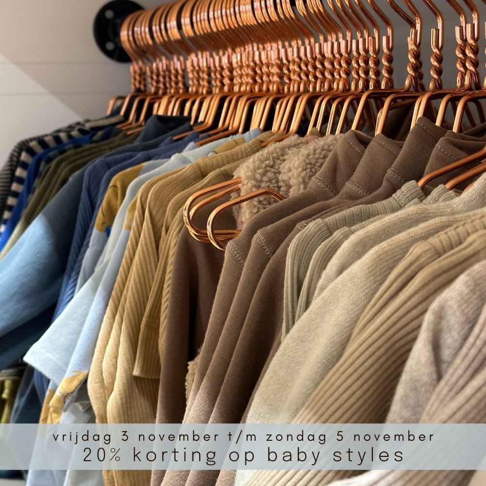 20% korting op alle baby styles | Labels for Little Ones