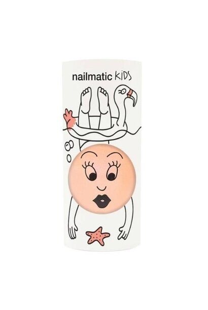 Nailmatic kids nail polish Flamingo pearly neon coral | kindernagellak