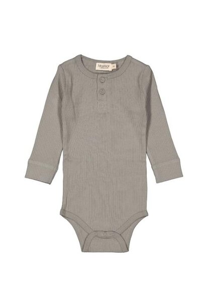 MarMar Copenhagen Body LS Baby Modal Warm Stone | romper