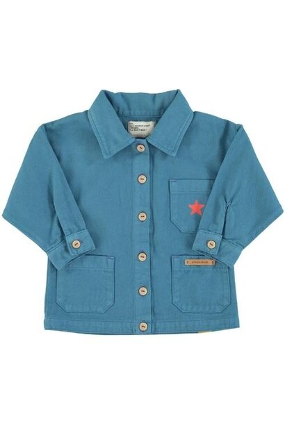 Piupiuchick jacket blue w/ multicolor stripes | blouse