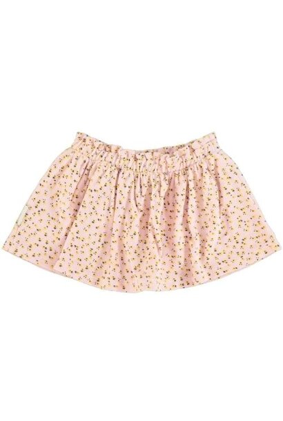 Piupiuchick short skirt light pink w/ yellow flowers | rok