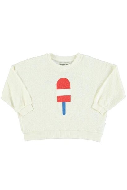 Piupiuchick sweatshirt ecru w/ ice cream print | trui