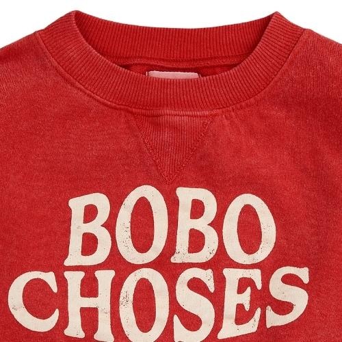 Bobo Choses stripes sweatshirt red | trui-4