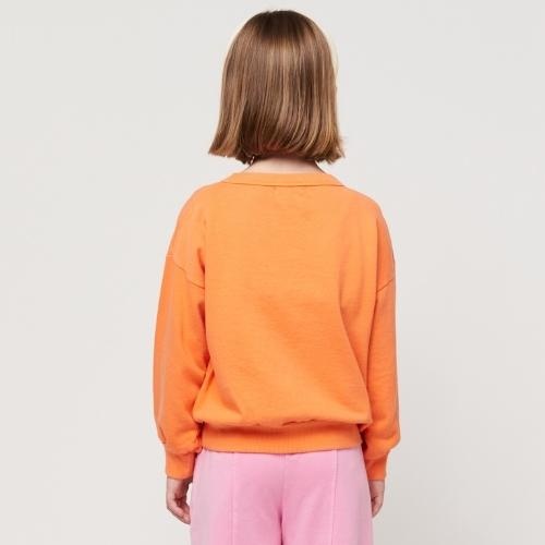 Bobo Choses big cat sweatshirt orange | trui-3