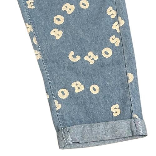 Bobo Choses circle all over denim pants light blue | broek-7
