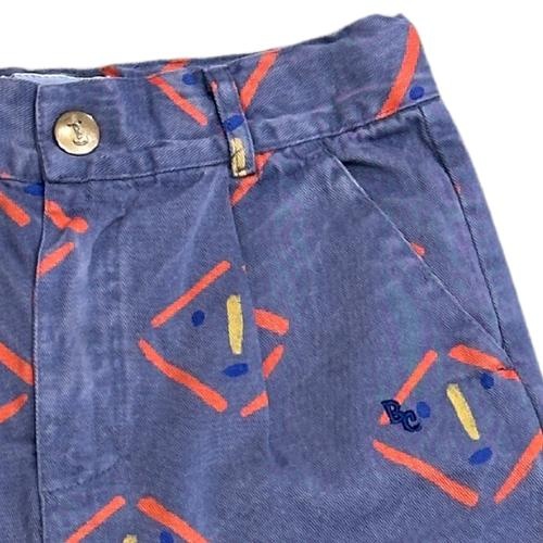Bobo Choses masks all over chino pants prussian blue | broek-5