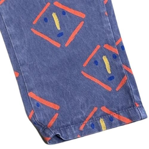 Bobo Choses masks all over chino pants prussian blue | broek-7